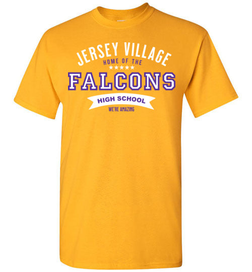 Jersey Village High School Falcons Gold Unisex T-shirt 96