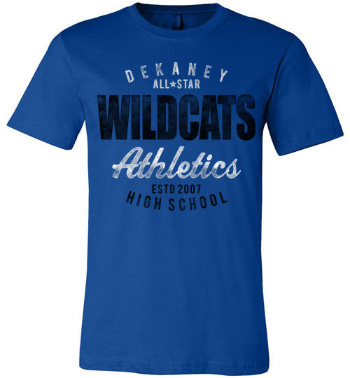 Dekaney Wildcats Premium Royal Blue T-shirt - Design 34