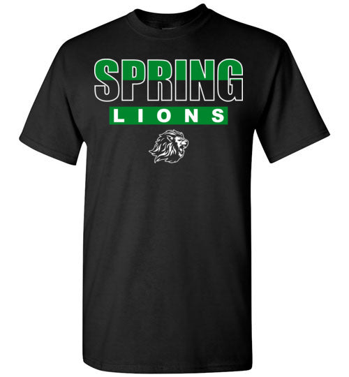 Spring High School Lions Black Unisex T-shirt 23