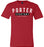 Porter Spartans Premium Red T-shirt - Design 21