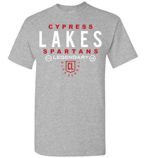 Cypress Lakes High School Spartans Sports Grey Unisex T-shirt 03