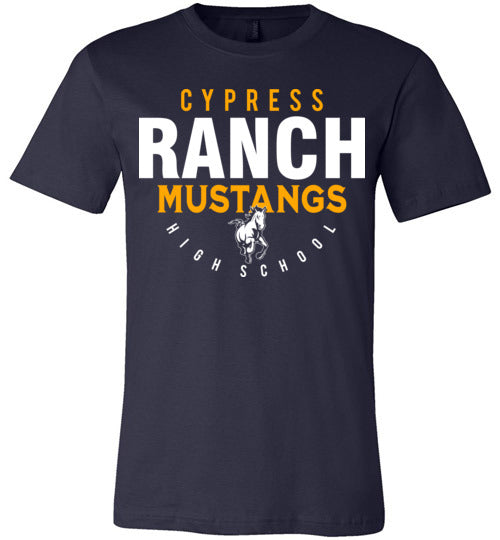 Cypress Ranch Mustangs Premium Navy T-shirt - Design 12