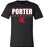 Porter Spartans Premium Black T-shirt - Design 07