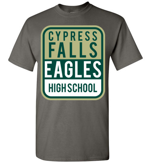 Cypress Falls High School Eagles Charcoal Unisex T-shirt 01