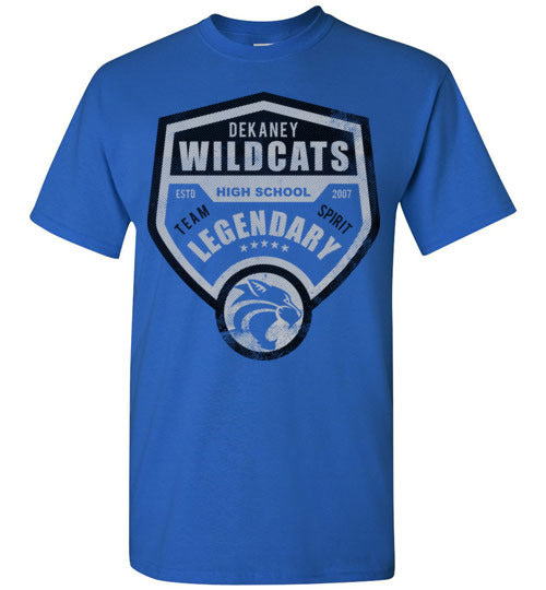 Dekaney High School Wildcats Royal Blue Unisex T-shirt 14