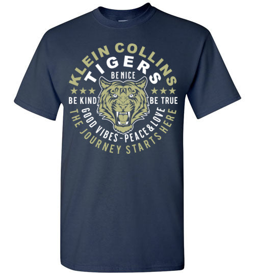 Klein Collins High School Tigers Navy Unisex T-shirt 16