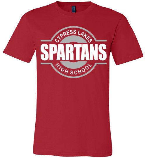 Cypress Lakes Spartans Premium Red T-shirt - Design 11