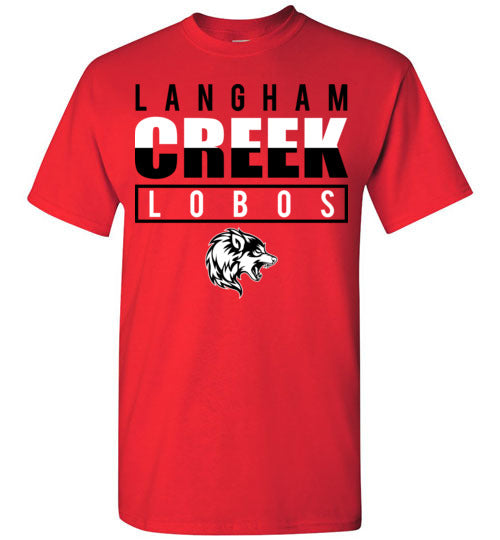 Langham Creek High School Lobos Red Unisex T-shirt 29