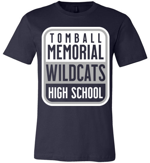 Tomball Memorial Wildcats Premium Navy T-shirt - Design 01