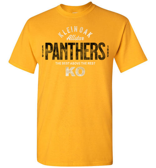 Klein Oak High School Panthers Gold Unisex T-shirt 40