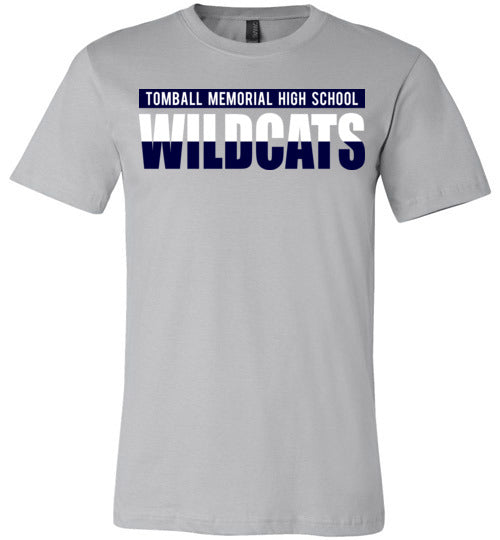 Tomball Memorial Wildcats Premium Silver T-shirt - Design 25