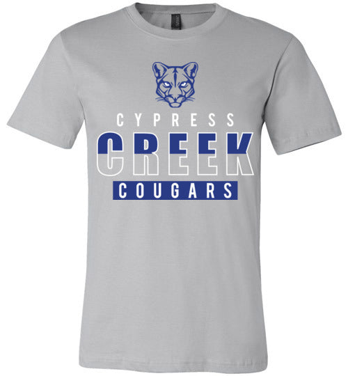 Cypress Creek Cougars Premium Silver T-shirt - Design 23