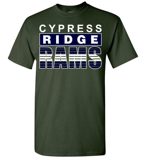 Cypress Ridge High School Rams Forest Green  Unisex T-shirt 35