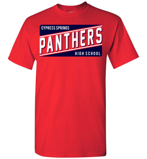 Cypress Springs High School Panthers Red  Unisex T-shirt 84