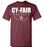 Cy-Fair High School Bobcats Maroon Unisex T-shirt 12