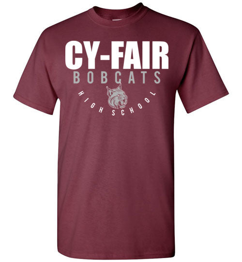 Cy-Fair High School Bobcats Maroon Unisex T-shirt 12