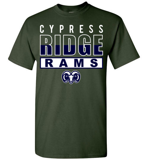 Cypress Ridge High School Rams Forest Green  Unisex T-shirt 29