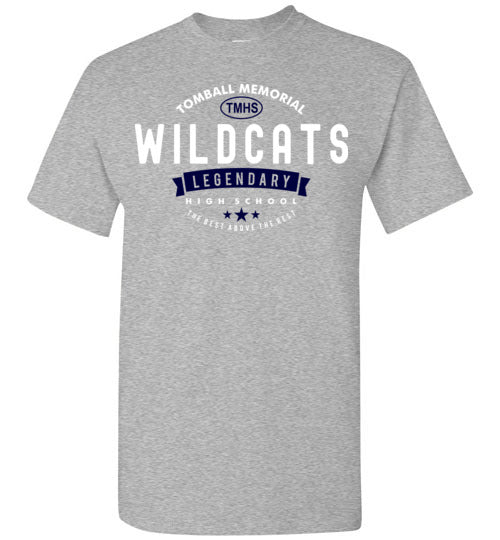 Tomball Memorial High School Wildcats Sports Grey Unisex T-shirt 44