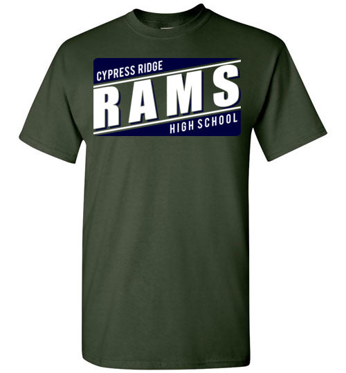 Cypress Ridge High School Rams Forest Green  Unisex T-shirt 84