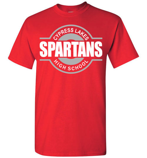 Cypress Lakes High School Spartans Red Unisex T-shirt 11