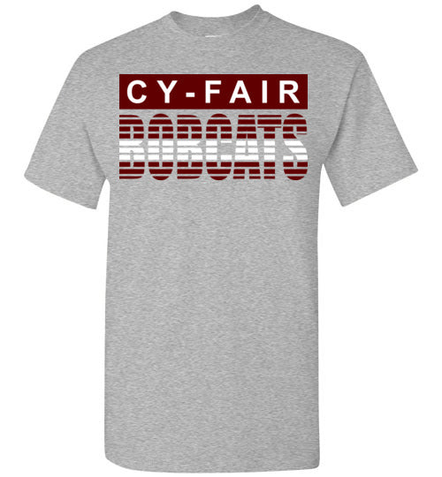 Cy-Fair High School Bobcats Sports Grey Unisex T-shirt 35