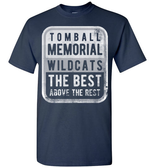 Tomball Memorial High School Wildcats Navy Unisex T-shirt 01