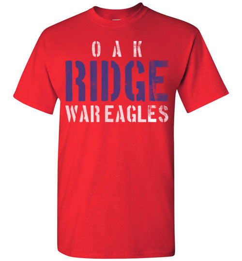 Oak Ridge High School War Eagles Red Unisex T-shirt 17