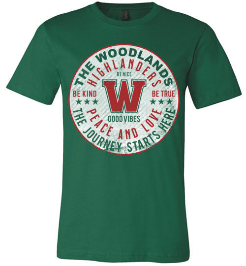 The Woodlands Highlanders Premium Evergreen T-shirt - Design 16