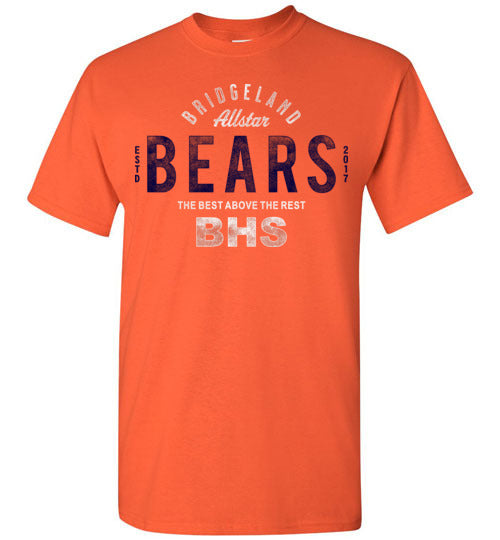 Bridgeland High School Bears Orange Unisex T-shirt 40