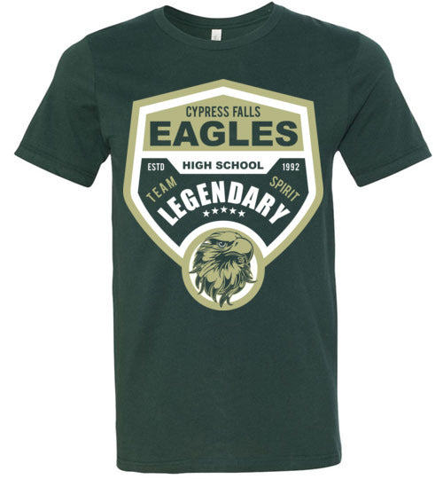 Cypress Falls Eagles Premium Forest Green T-shirt - Design 14