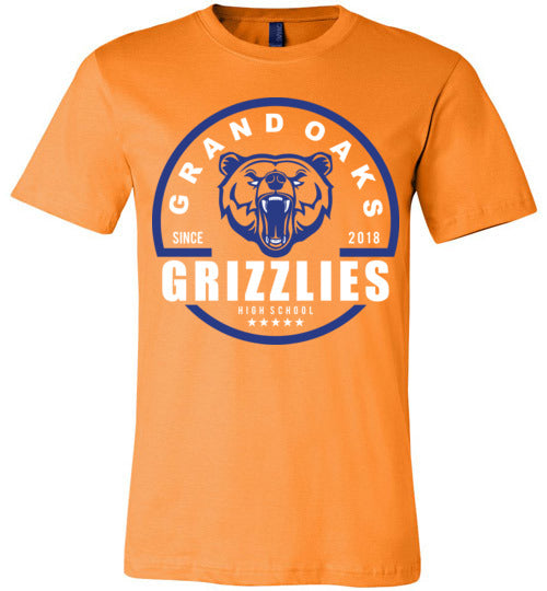 Grand Oaks Grizzlies Premium Orange T-shirt - Design 04