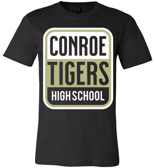 Conroe Tigers Premium Black T-shirt - Design 01