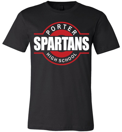 Porter Spartans Premium Black T-shirt - Design 11