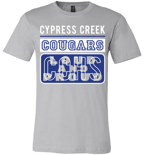 Cypress Creek Cougars Premium Silver T-shirt - Design 86