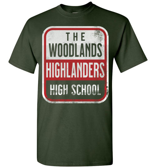 The Woodlands High School Highlanders Dark Green Unisex T-shirt 01
