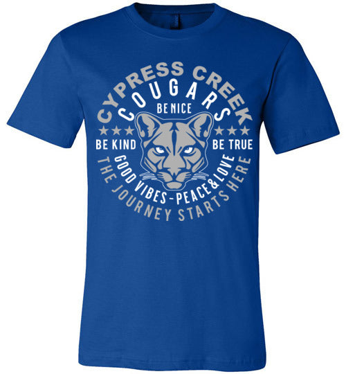 Cypress Creek Cougars Premium Royal T-shirt - Design 16