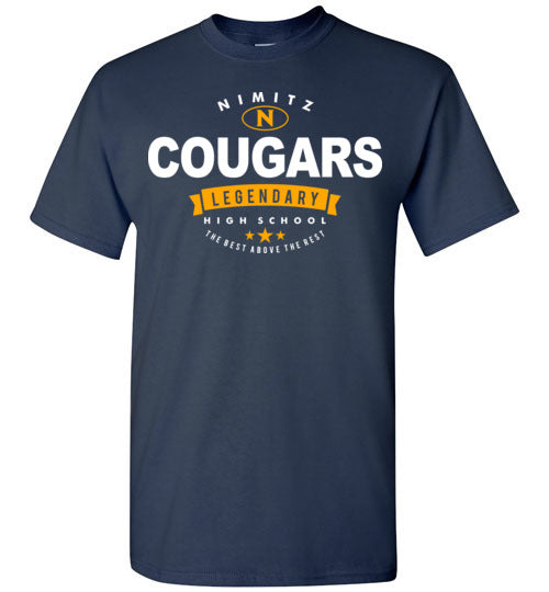 Nimitz High School Cougars Navy Unisex T-shirt 44