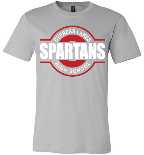 Cypress Lakes Spartans Premium Silver T-shirt - Design 11