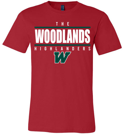 The Woodlands Highlanders Premium Red T-shirt - Design 07