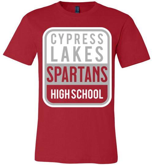 Cypress Lakes Spartans Premium Red T-shirt - Design 01