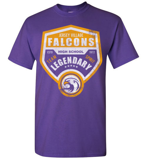 Jersey Village High School Falcons Purple Unisex T-shirt 14