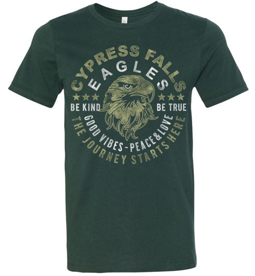 Cypress Falls Eagles Premium Forest Green T-shirt - Design 16