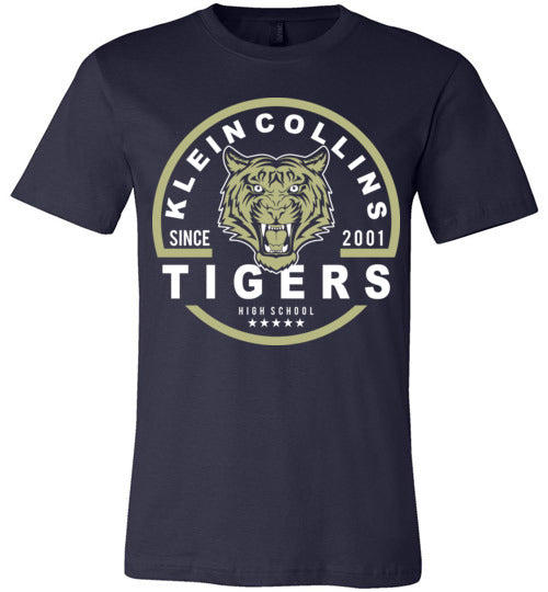 Klein Collins Tigers Premium Navy T-shirt - Design 04