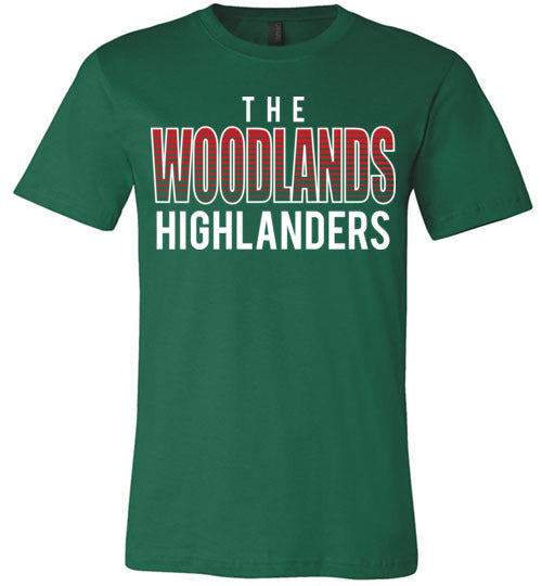 The Woodlands Highlanders Premium Evergreen T-shirt - Design 24