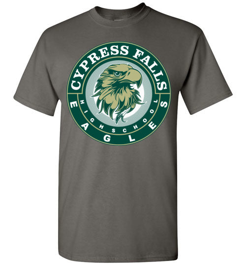 Cypress Falls High School Eagles Charcoal Unisex T-shirt 02