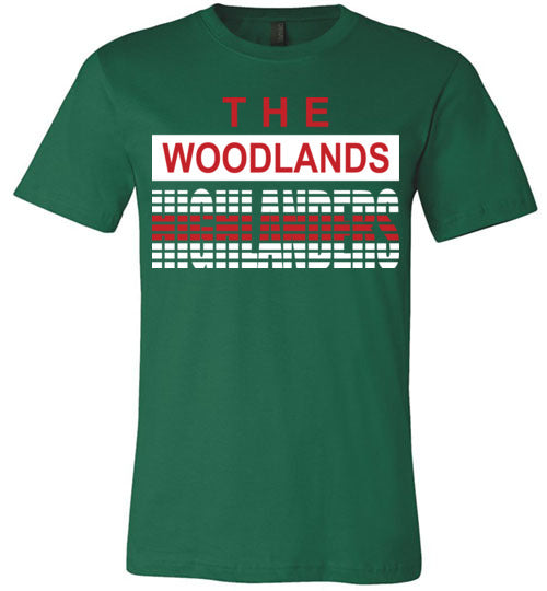 The Woodlands Highlanders Premium Evergreen T-shirt - Design 35