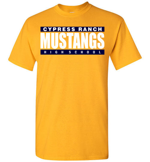 Cypress Ranch High School Mustangs Gold Unisex T-shirt 98