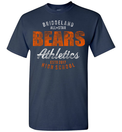 Bridgeland High School Bears Navy Unisex T-shirt 34