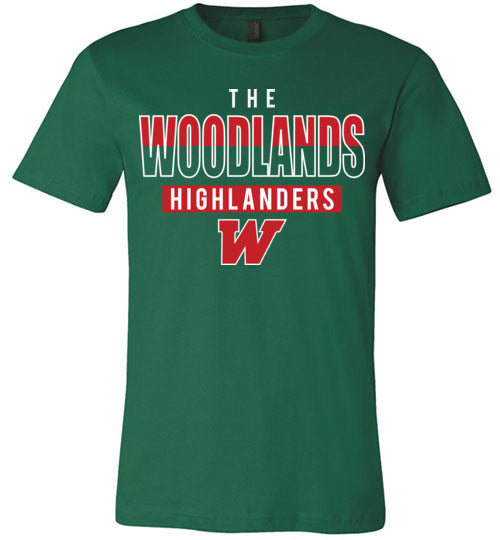 The Woodlands Highlanders Premium Evergreen T-shirt - Design 23