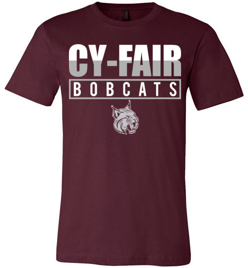 Cy-Fair Bobcats Premium Maroon T-shirt - Design 29